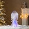Glitzhome® 12" Acrylic Lighted Tabletop Angel Figurine